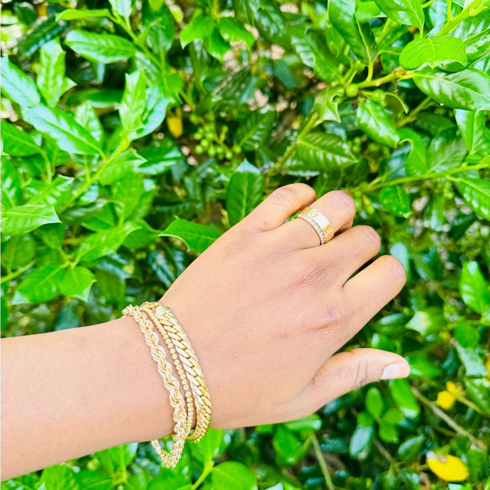 18k Gold Rope Bracelet 7.5inches (6.6g)